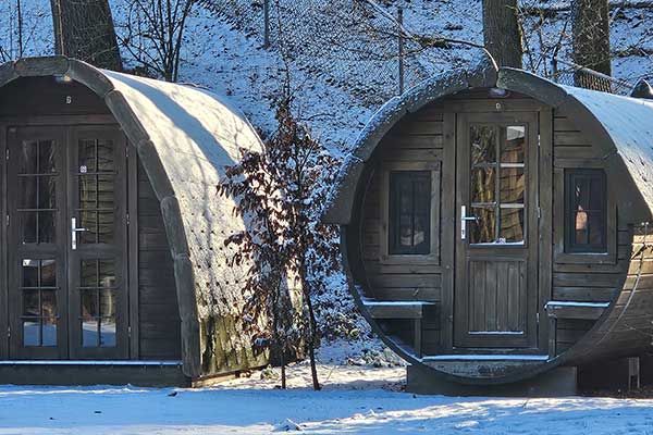 Uebernachten in einem Schlaffass in den Niederlanden